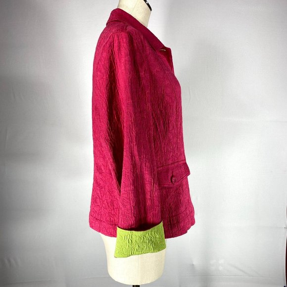 Coldwater Creek Pink Button Front Blazer Sz 12 - Picture 3 of 10